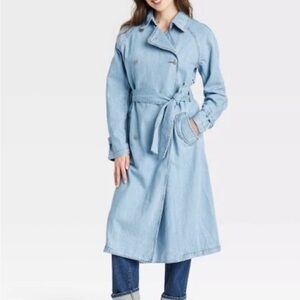 Universal Thread Light Blue Trench Coat